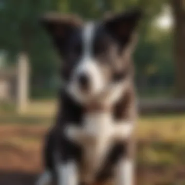 Border Collie Female Puppy Socializing at the Park