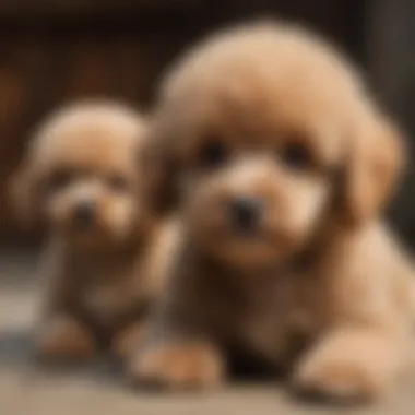 Breeder with Toy Poodle Puppies