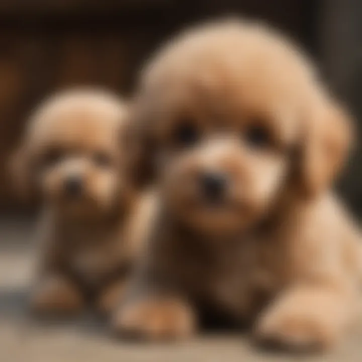 Breeder with Toy Poodle Puppies