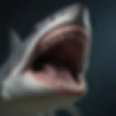 Close-up of bull shark showcasing its powerful jaws and teeth