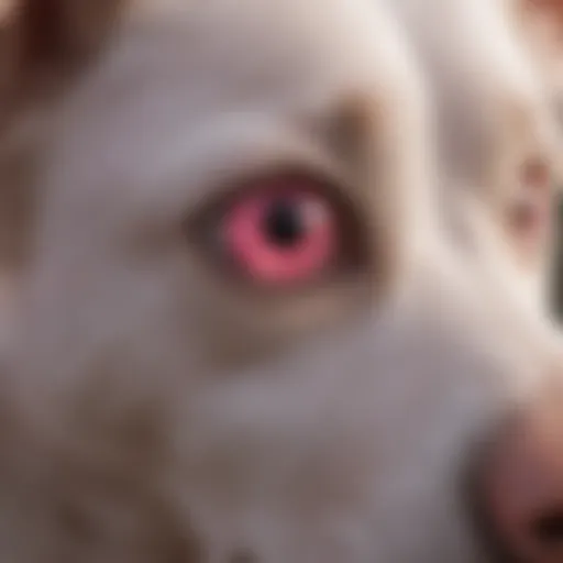 Dog with pink eye