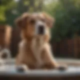 Canine Companion Enjoying Outdoor Bath