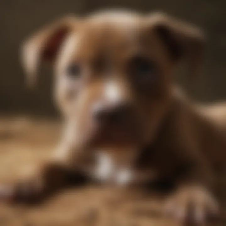 Captivating Pit Bull Puppy with Playful Expression