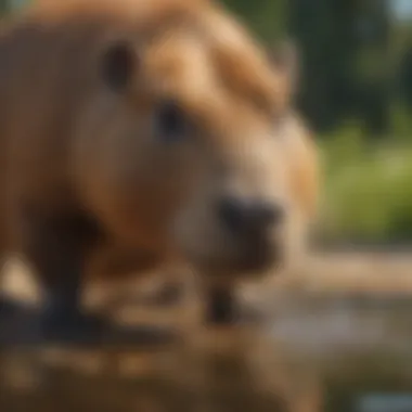 Capybara Encounter Close-Up