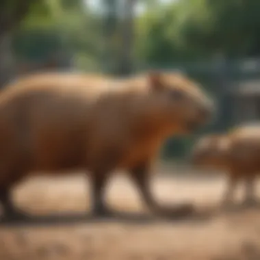 Feeding Capybaras at a Florida Petting Zoo Capybara Feeding Experience