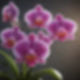 Orchid house plant with vibrant blooms