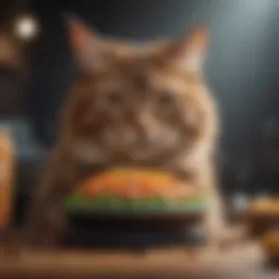 Cat enjoying nutritious all ages cat food