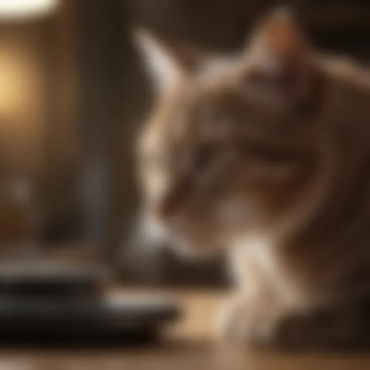 Cat owner discussing ultrasound cost with vet