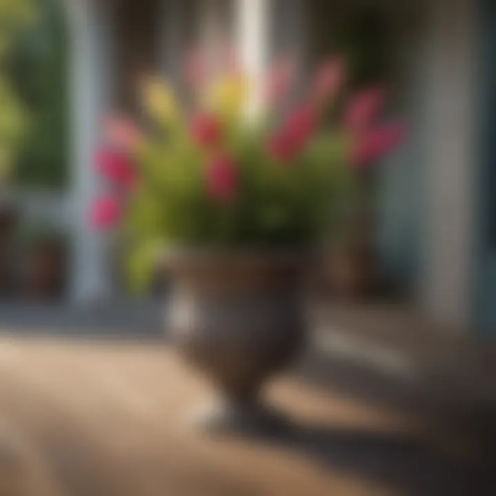 Colorful Snapdragons adding Charm to Front Porch