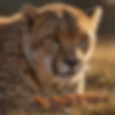 Cheetah Feasting on Fresh Kill