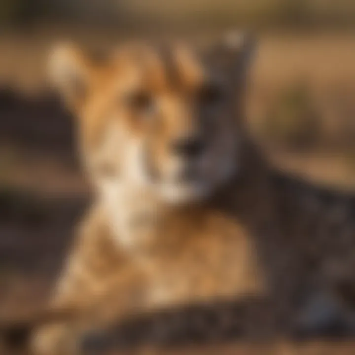 Cheetah Resting After Successful Hunt