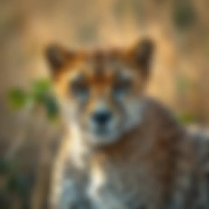 Cheetah conservation efforts in a protected area