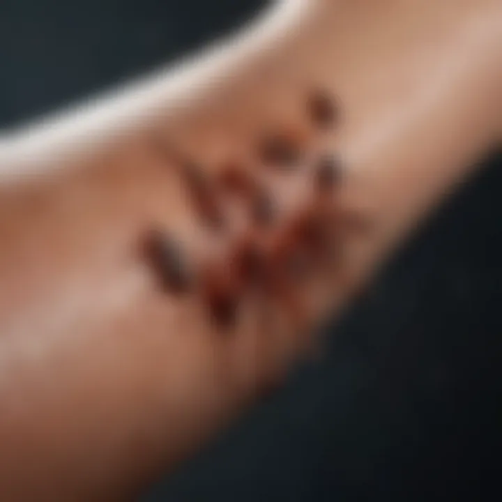 Chiggers rash spreading on arm