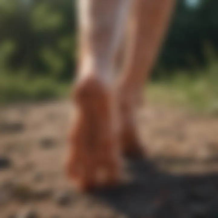 Chiggers rash inflammation on foot