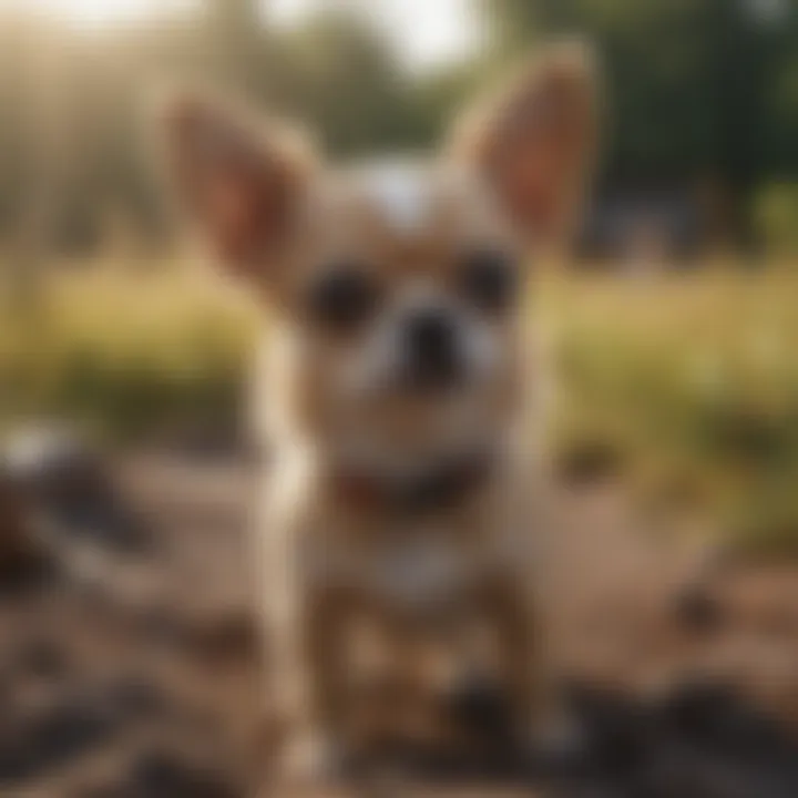 Chihuahua enjoying outdoor playtime