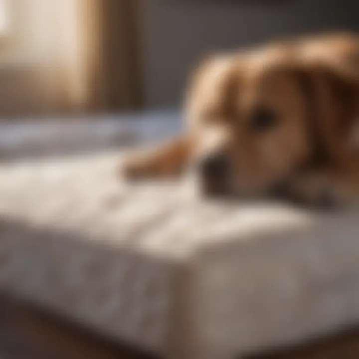 Comparison of different orthopedic mattress materials for dogs.