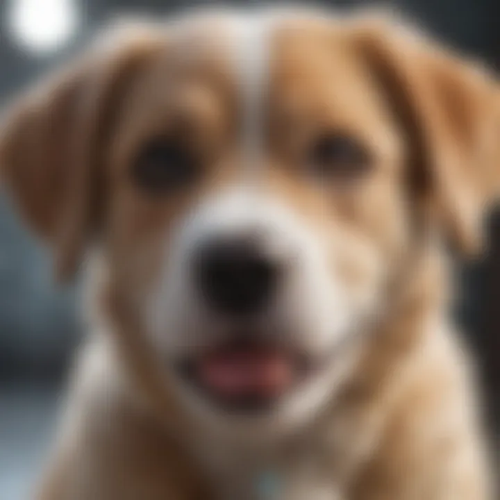 Happy puppy with a frozen treat chew toy