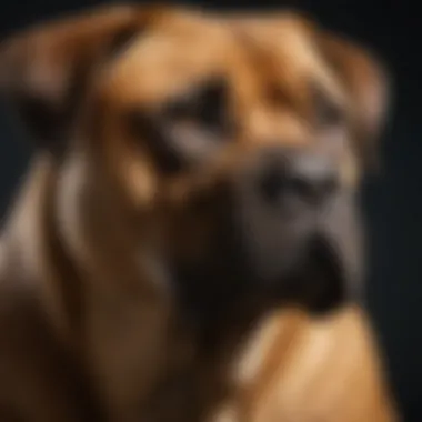 Close-up of Boerboel's powerful physique