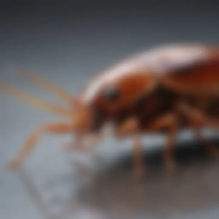 Artistic representation of a juvenile cockroach molting its exoskeleton