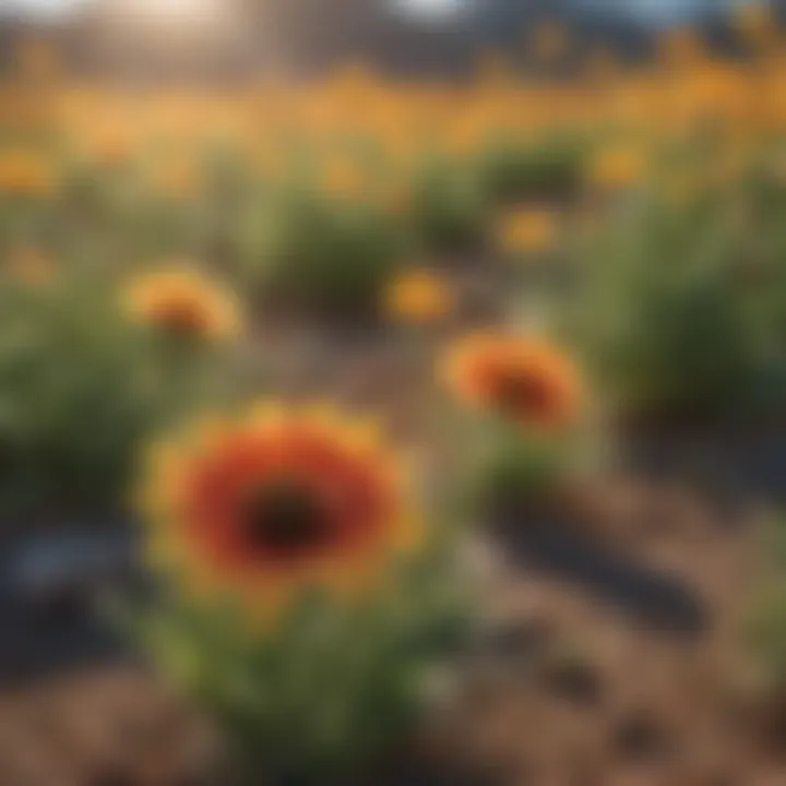 Colorful Blanket Flower Blooming in Arizona Sun