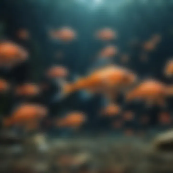 Colorful Bony Fish Schooling in Tropical Waters