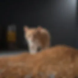 Variety of cat litter types on display