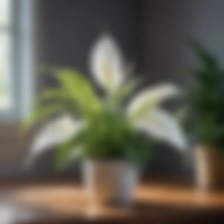 Healthy Peace Lily Plant with Pure White Blooms