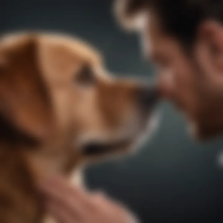 A veterinarian examining a dog's ear for ticks