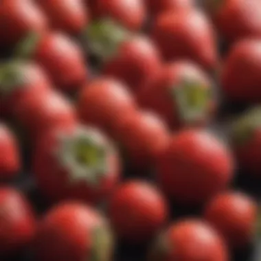 Close-up of ripe, juicy strawberries ready for harvest