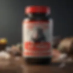 Illustration depicting rat poison packaging with warning labels