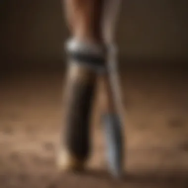 Close-up of a hoof pick and brush