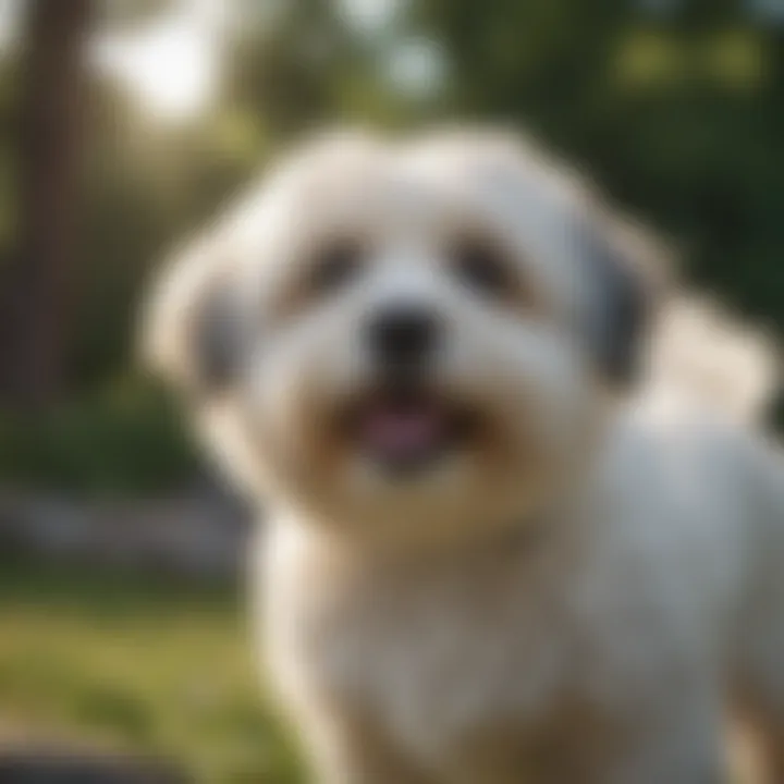 Havanese dog enjoying outdoor exercise