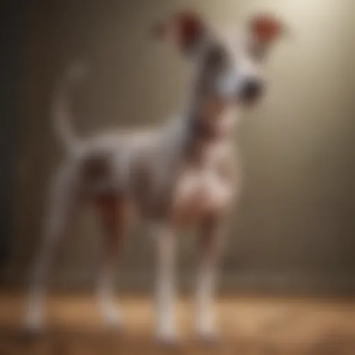 Graceful Italian Greyhound in a playful stance