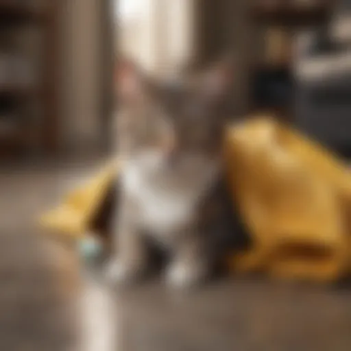 Stylish kitty litter cover enhancing home decor