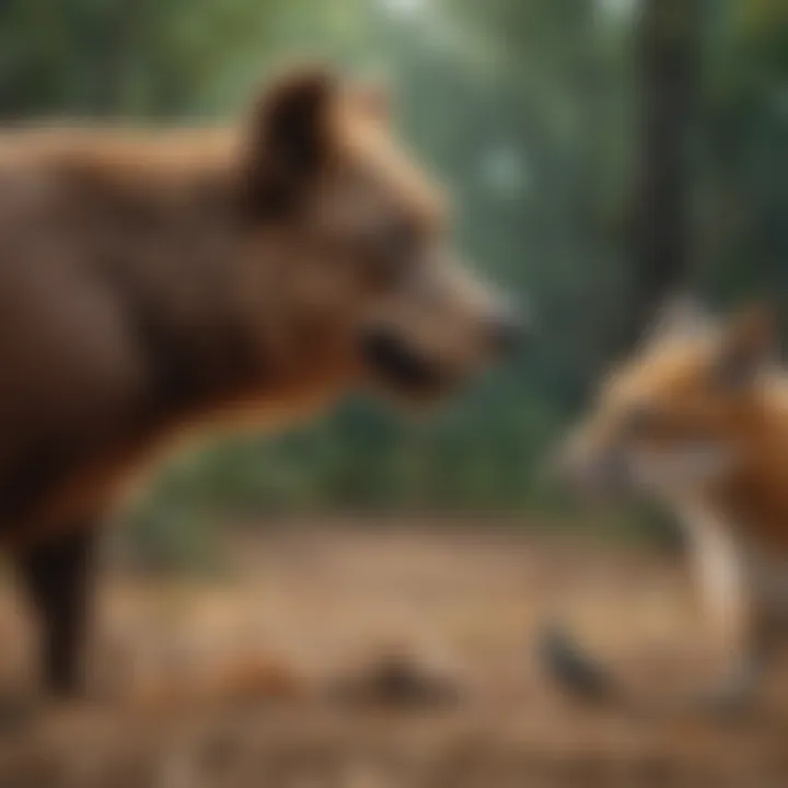 An illustration of a person interacting with animals, representing the connection between individuals and their favorite species.