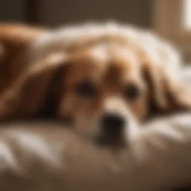 Dog enjoying a peaceful sleep on a breathable dog bed