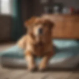 Dog resting comfortably on a cool temperature dog bed