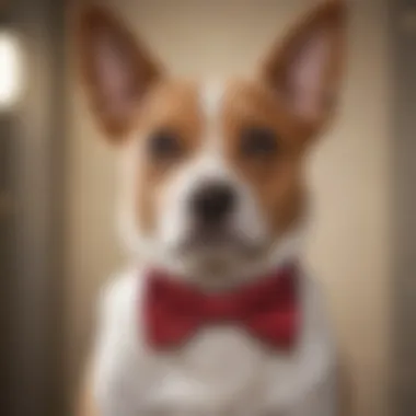 Male Dog in Bow Tie Looking Dapper