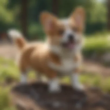 Playful Corgi Puppy Playful Corgi puppy enjoying the outdoors