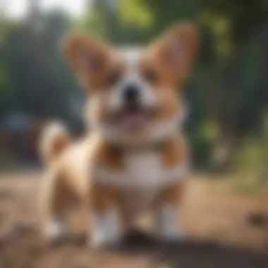 Corgi Puppy Training Corgi puppy receiving training commands