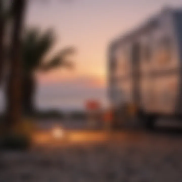 RV camper enjoying beachside relaxation at Corpus Christi