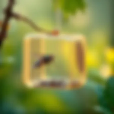 Completed fruit fly trap