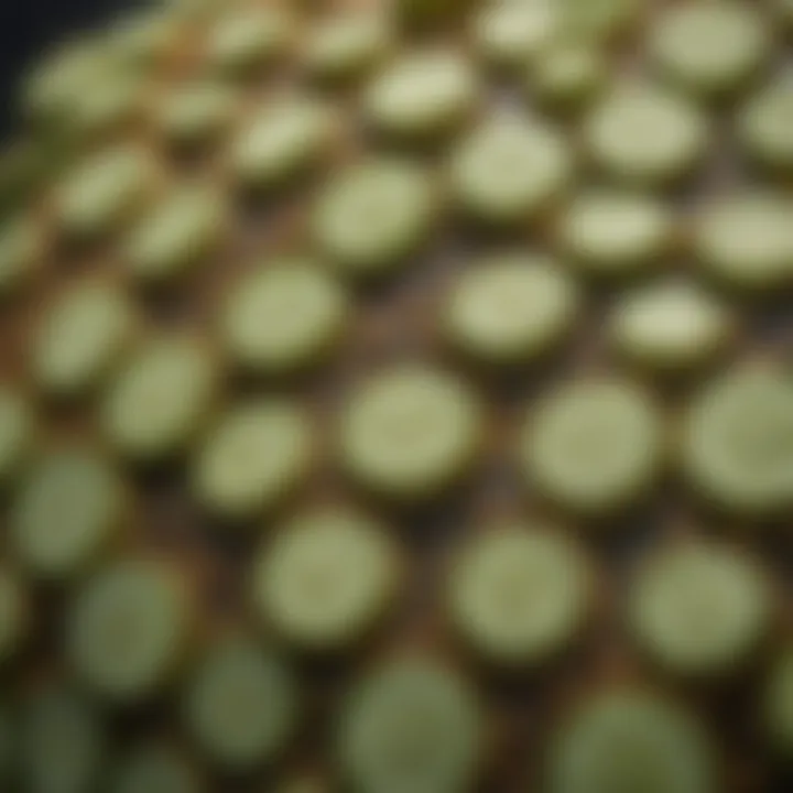 Close-up of cucumber seeds
