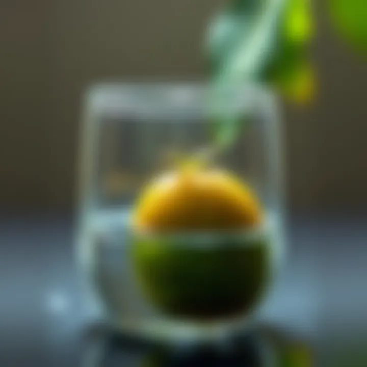 Avocado seed sprouting in water
