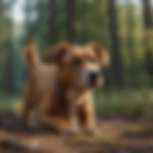Curious dog outdoors in nature