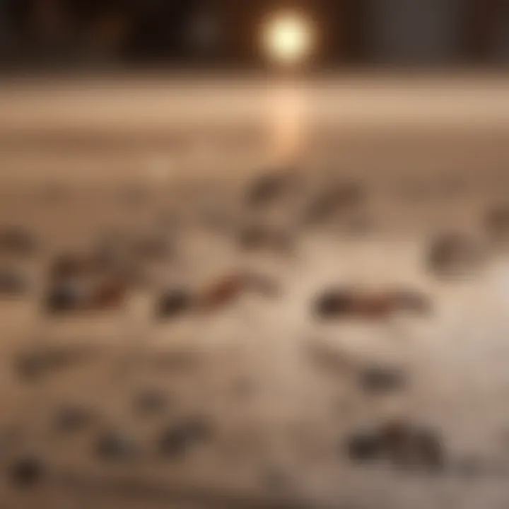 Ants Crawling on Household Surface
