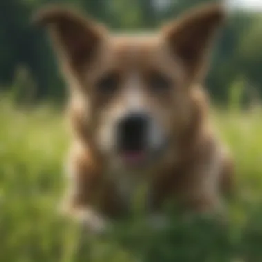 Nature's Call: A Dog's Green Snack