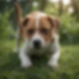 Canine Gastronomy: A Pup Munching on Verdant Grass