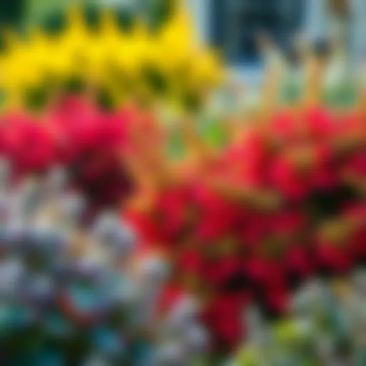 Vibrant Shrubs for Deer Resistance A vibrant selection of deer resistant shrubs in a garden setting