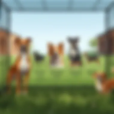 Dog Breeds and Crate Sizes An illustration showing different dog breeds alongside crate sizes